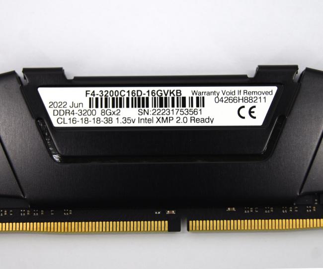 Оперативная память DDR4 16GB KIT 2x8GB G.Skill Ripjaws V