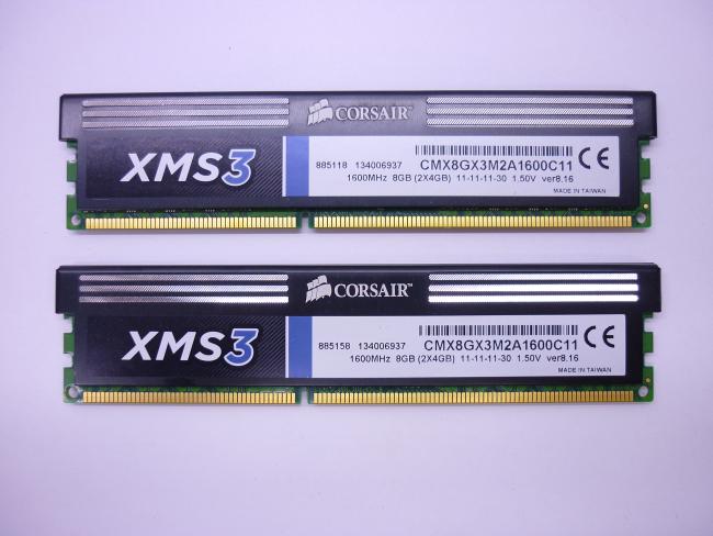 Оперативная память DDR3 8GB KIT 2x4GB Corsair XMS3