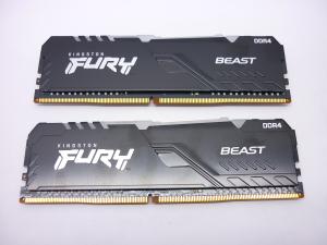 Оперативная память DDR4 16GB KIT 2x8GB Kingston FURY Beast RGB