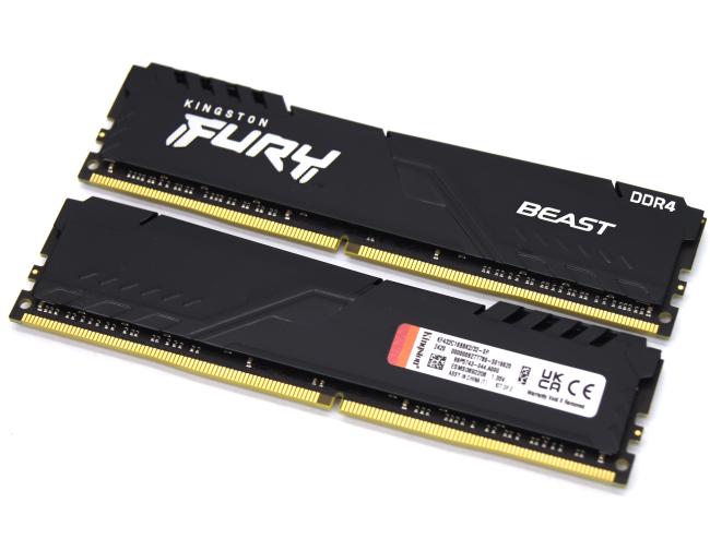 Оперативная память DDR4 32GB KIT 2x16GB Kingston Fury Beast KF432C16BBK2/32