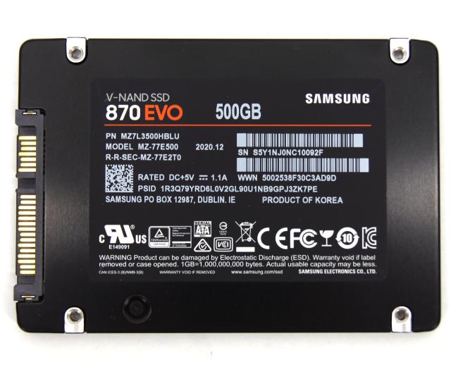 Твердотельный накопитель SSD 500GB SATA Samsung 870 EVO