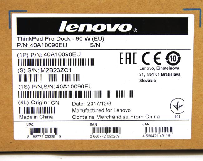 Док-станция Lenovo ThinkPad Pro Dock 40A1